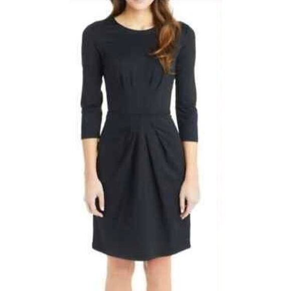 J. McLaughlin Dresses & Skirts - J. Mclaughlin Mia Catalina Cloth 3/4 Sleeve Sheath Dress Black Sz M